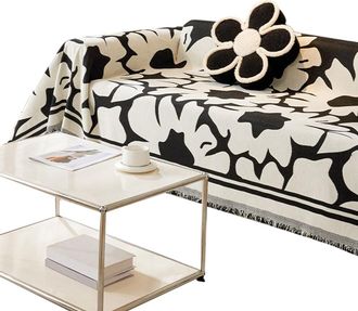 OEM Funda De Sof&aacute; Elegante Con Estampado Floral, Transpirable, - Negra 180 X 260