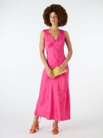 Omnes Iris Maxi Dress in Cerise Pink