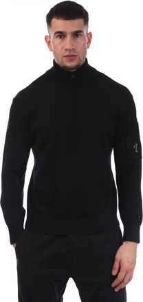C.P. Company Heren C.P. Company Extrafine Merino Wol Half Zip Sweater in Zwart