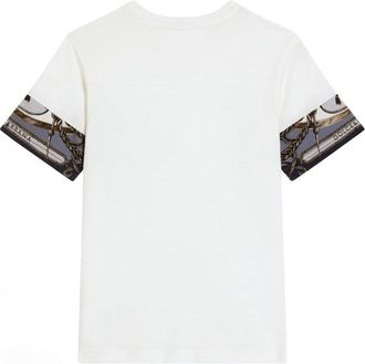Dolce & Gabbana Scarf-Print Pocket Detail T-Shirt - White