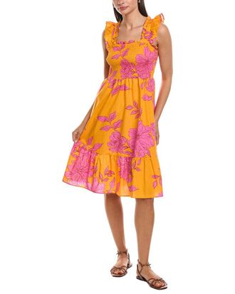 Nanette Lepore Cap Sleeve Midi Dress