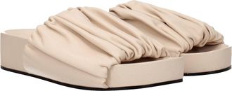 Jil Sander Womens Pink Leather Slippers