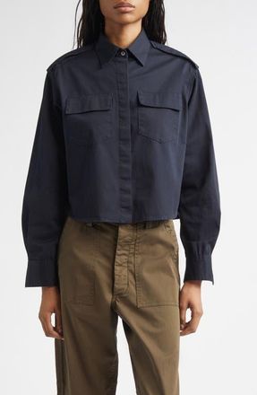 A.L.C. Nico Button-Up Shirt in Deep Navy at Nordstrom, Size 10