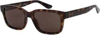 Gucci Zonnebrillen - Heren - Zonnebrillen - Bruin - 56 MM - Accessoires