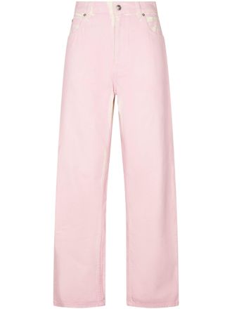 Marni Wide-Leg Leather Trousers with Classic Five-Pocket Styling