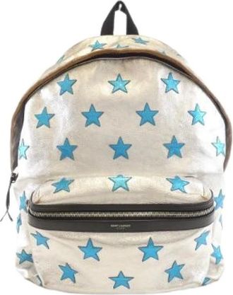 Saint Laurent Pre-owned Backpacks, male, Multicolor, Size: ONE SIZE Pre-owned 437087 Leather Backpack