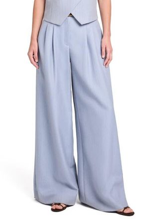 TWP Avery Wool Wide Leg Pants in Halogen Blue at Nordstrom, Size 12