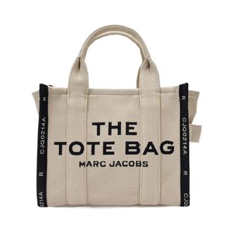 Marc Jacobs Handbags, female, Beige, Size: ONE SIZE The Jacquard Small Tote Bag