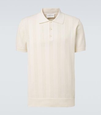 Frescobol Carioca Vidal striped cotton jacquard polo shirt