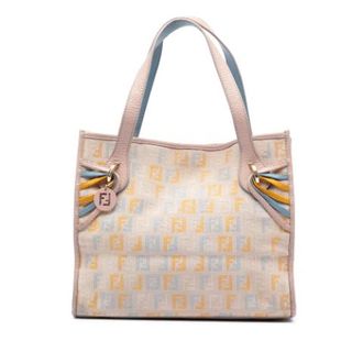 Fendi Pre-owned Canvas Tote - Dames - Vintage Handtas - Beige - ONE Size - Vintage