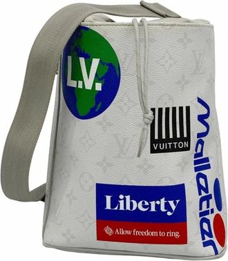 Louis Vuitton Pre-owned Shoulder Bags, female, White, Size: ONE SIZE Pre-owned Designer Printed Bucket Bag