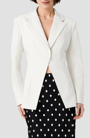 French Connection Azra Cinched One-Button Blazer in Porcelain Multi at Nordstrom, Size 10
