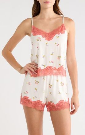 Honeydew Intimates All American Shortie Pajamas in Cream Multi Cherries at Nordstrom, Size X-Large