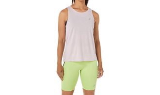 Asics Womens Race Tank Top In Barley Rose
