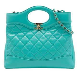 Chanel Pre-owned 31 Satchel - Dames - Pre-owned - Blauw - Maat: ONE Size Leer