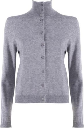 Nenette Cardigan met hoge hals - Dames - Vesten - Grijs - L - Truien & Vesten
