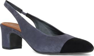 Aquatalia Tiphaine Slingback Pump in Ash Navy/black Suede at Nordstrom, Size 9.5