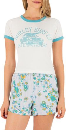 Hurley Speedway Ringer Cotton Graphic T-Shirt in Tofu at Nordstrom, Size X-Small