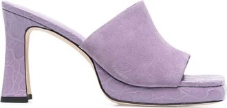 by FAR 90mm suede sandals - women - Calf Suede/Calf Leather/Calf Suede - 35 - Purple