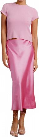 Sablyn Yael Cropped Baby Top In Dahlia Pink