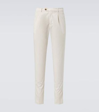 Brunello Cucinelli Pantaloni slim in misto cotone