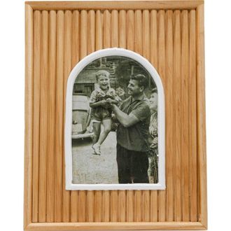 Foreside Home And Garden 4x6 Ribbed Arch Photo Picture Frame w/ Glass Pane in Brown at Nordstrom, Size Medium