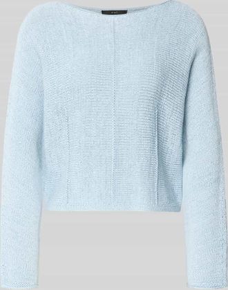 Oui Strickpullover mit U-Boot-Ausschnitt in Blau, Gr&ouml;&szlig;e 34