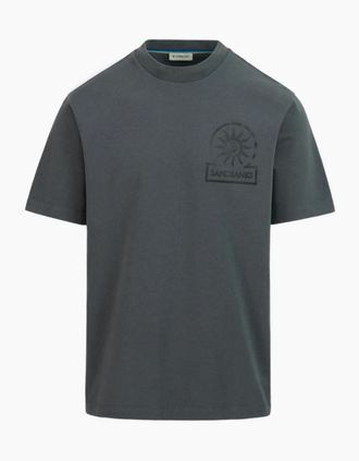Sandbanks Mens Sandbanks Relaxed Double Jersey T-Shirt Anthracite - Size: 40