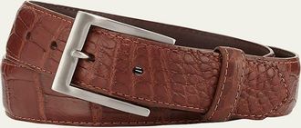 W. Kleinberg Matte Alligator Belt with Interchangeable Buckles