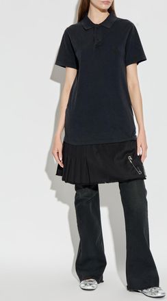 Balenciaga Dress With Logo, Womens, Black