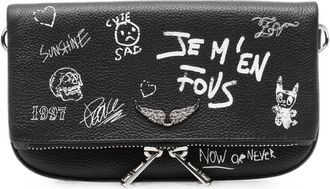 Zadig&Voltaire Mini Rock Graffiti-print Clutch Bag