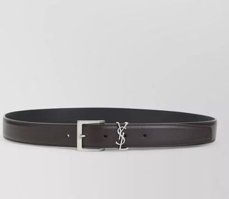 Saint Laurent calf leather belt mountain rock style