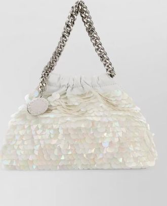 Stella McCartney satin mini falabella clutch bag chain