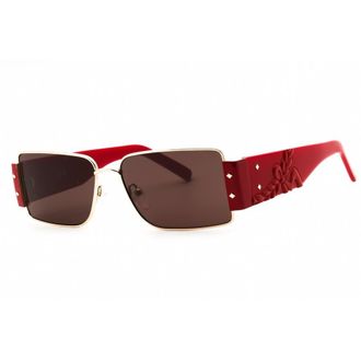 MCM Unisex Gold Tone Rectangular Sunglasses MW0012