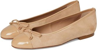 L.k. Bennett Kara Toe Cap Ballerina Flats Womens Flat Shoes Almond : EU 40 (US Womens 10) M, Leather