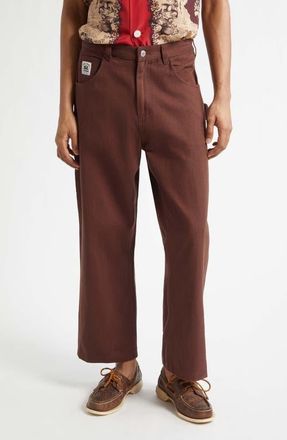 Bode Knolly Brook Twill Trousers in Brown at Nordstrom, Size 30