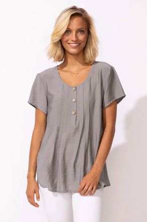 Escape Regatta Pleated Top In Fog