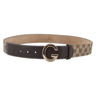 Gucci Pre-owned Vintage Canvas Belt - female - Gucci Vintage - Vintage Belts - Beige - ONE SIZE - Pre-owned