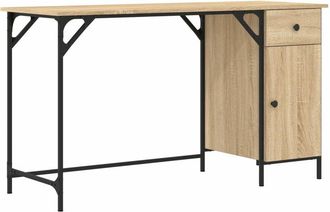 vidaXL Vidaxl - Computer Desk Sonoma Oak 131x48x75 cm Engineered Wood