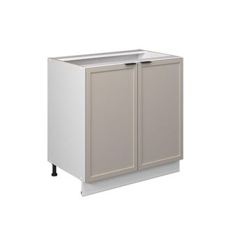 Vicco Armario Bajo Para Fregadero Fame-line, Grisbeige, 80 Cm Con Estante, Sin Encimera Vicco