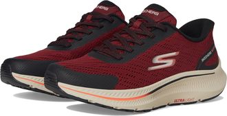 Skechers Mens Hands Free Slip-ins Go Run Consistent 2.0-Worldview Sneaker, Red/Black, 10
