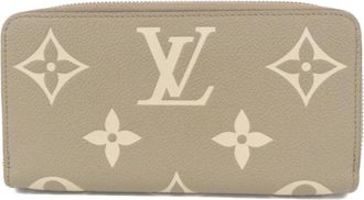 Louis Vuitton Monogram Empreinte Tourterelle Leather Long Wallet (Bi-Fold) (Pre-Owned)