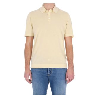 Drumohr Polo Shirts, male, Yellow, Size: 2XL Short-sleeve Cotton Polo