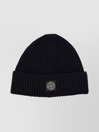 Stone Island ribbed wool beanie