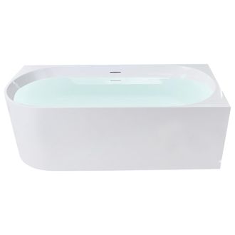 Beliani Ba&ntilde;era Esquinera Izquierda Moderna 170 X 80 Cm Acr&iacute;lico Ba&ntilde;o Blanco Brillante Portinho