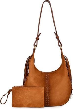 OLD TREND Hydrangea Large Vintage Ombre Shoulder Bag in Cognac at Nordstrom