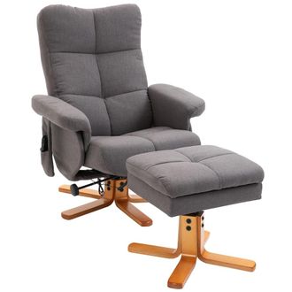 HOMCOM Sill&oacute;n de masaje 80x86x99 cm gris oscuro
