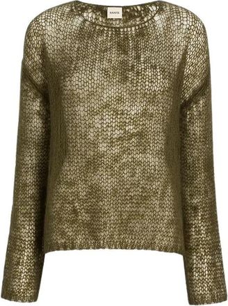 Khaite H26 Sweatshirt - Dames - Ronde hals truien - Groen - S - Truien & Vesten
