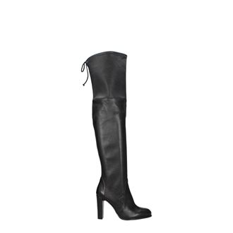 Stuart Weitzman Black Leather Over The Womens Knee