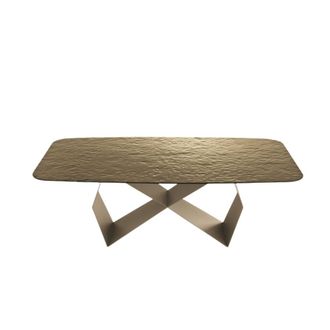 MondoViro Mesa fija cer&aacute;mica marr&oacute;n cm 210x110 75h